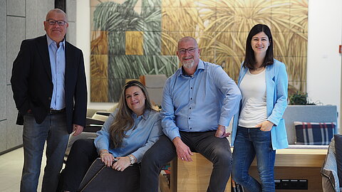 The four-strong OHM team at the Coroplast Group