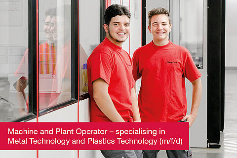 Two apprentices in a production environment
