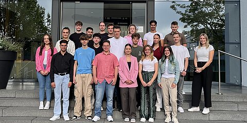 New Trainees of the Coroplast Group in front of the Headquarters in Wuppertal