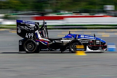 Picture of the race car of the 2021 season of the team of the RWTH Aachen University