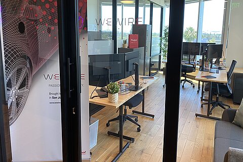 Rooms of the WeWire Service Center in San José 