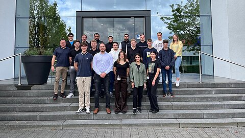 he new Coroplast Group apprentices and the two instructors