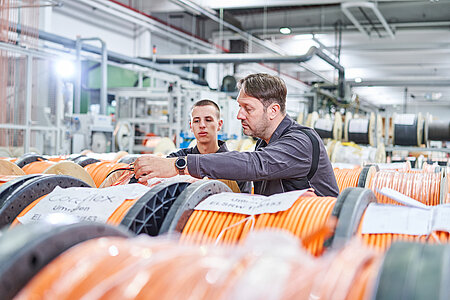 Ready for delivery, orange high-voltage cables from Coroflex