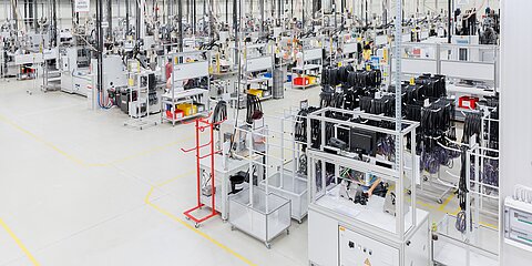 Produktionshalle von Leitungssätzen in Polen