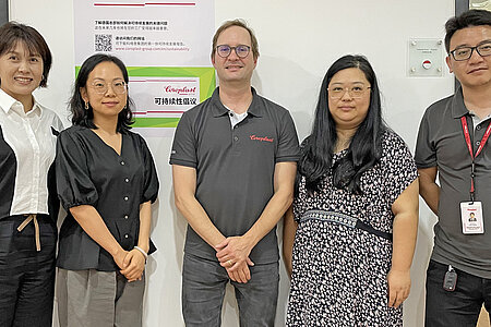 Mitarbeitende der Coroplast Group an einem Standort in China