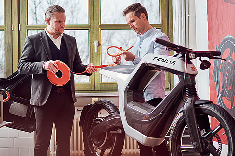 Novus e-motorbike with WeWire wiring system