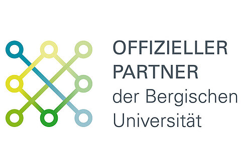 Das Logo der Freunde und Alumni der Bergischen Universität Wuppertal e.V. (FABU) weist uns als offiziellen Partner aus