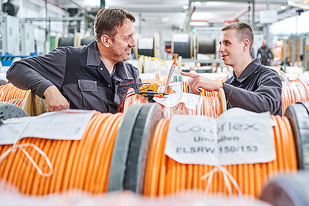 Ready for delivery, orange high-voltage cables from Coroflex