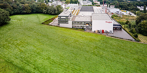 Luftaufnahme vom Hauptsitz der Coroplast Group in Wuppertal