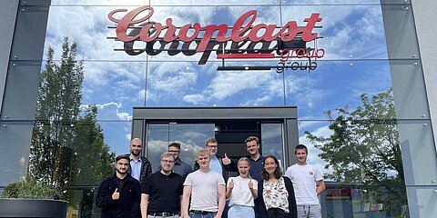 New Trainees of the Coroplast Group in front of the Headquarters in Wuppertal